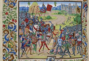 1383年5月25日的敦刻尔克之战，约1470-1475年。 作者 洛伊塞特·利德