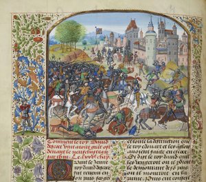 1346年10月17日的内维尔十字战役，约1470-1475。