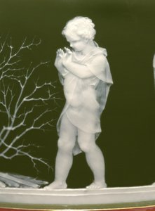 一对花瓶的细节，“ Les alteres y les les frileux”