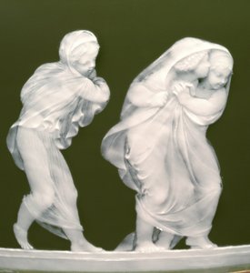 一对花瓶的细节，“ Les alteres y les les frileux”