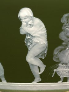 一对花瓶的细节，“ Les alteres y les les frileux”