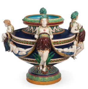 大明顿珐琅罐子，约1870年（陶瓷）
