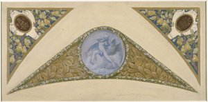 巴黎市政厅节日楼梯草图：宝瓶座，1888 至 1898 年间（油画）