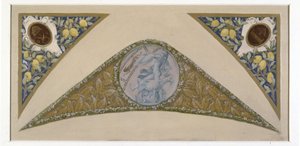 巴黎市政厅 Fêtes 楼梯草图：Capricorne, 1888年至1898年（油画）