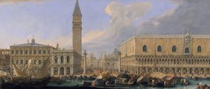 威尼斯的莫洛（Molo），来自Bacino di San Marco，ca。 1709。