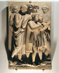 Laudate Eum in choro (Salmo 150, Laudate Dominum), 面板上有唱歌的儿童 作者 卢卡·德拉·罗比亚