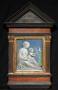 麦当娜和孩子，c。 1460-1470。 作者 卢卡·德拉·罗比亚