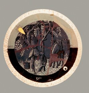 September: the harvest, terracotta by Luca della Robbia 作者 卢卡·德拉·罗比亚