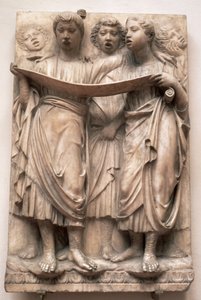 歌唱天使，Luca della Robbia（1400-82），c.1435（大理石）从Cantoria中解脱