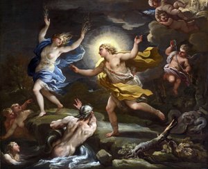 巴洛克风格:Apollo and Daphne par Giordano, Luca (1632-1705).布面油画 作者 卢卡·乔丹奴（Luca Giordano）