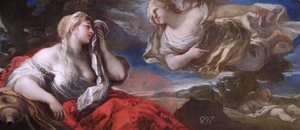 沙漠中的夏甲和以实玛利，约 1696 年（布面油画） 作者 卢卡·乔丹奴（Luca Giordano）