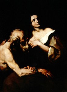 罗马慈善（布面油画） 作者 卢卡·乔丹奴（Luca Giordano）