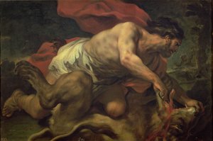 参孙和狮子 作者 卢卡·乔丹奴（Luca Giordano）