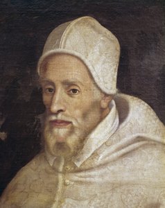 教皇保罗三世 (1468-1549) 的肖像，卢卡·隆吉 (1507-1580) 绘画