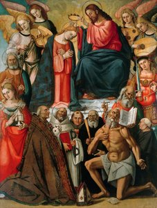 圣母与天使和圣徒的加冕仪式，1523年。 作者 卢卡·西诺雷利（Luca Signorelli）