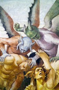 地狱中的被诅咒者，来自《最后的审判》壁画周期 作者 卢卡·西诺雷利（Luca Signorelli）