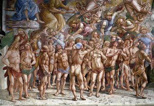 The last judgment: the elected. Detail (fresco