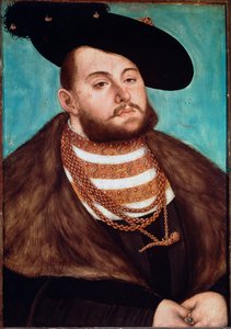 约翰·弗雷德里克二世的肖像，萨克森州的选举人 作者 Lucas Cranach