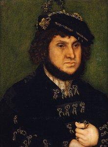 永久的冯·萨申·库尔福特斯特公爵约翰的肖像 作者 Lucas Cranach