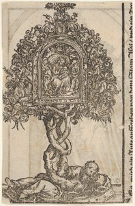 维滕贝格（Wittenberg）遗物大系列中的金色和耶西树，1509年。 作者 卢卡斯·克拉纳赫