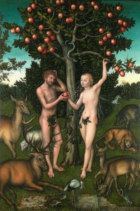 亚当和夏娃。 1526 作者 卢卡斯·克拉纳赫