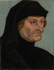 德文：Bildnis des Rudolph Agricola Rudolph Agricola 肖像或 Johannes Geiler von Kaysersberg 肖像 作者 卢卡斯·克拉纳赫