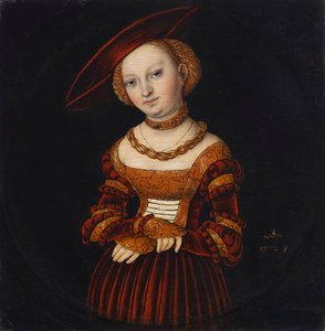 德语: Bildnis einer Dame 一位女士的肖像

























" 作者 卢卡斯·克拉纳赫