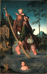 德语: Der heilige Christophorus Saint Christopher 作者 卢卡斯·克拉纳赫