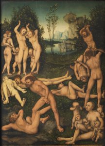 德语: Kampf nackter Männer und ihre klagenden Frauen 嫉妒的果实（白银时代的结束） 作者 卢卡斯·克拉纳赫