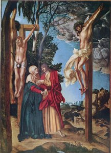 德语: Klage unter dem Kreuz 十字架 作者 卢卡斯·克拉纳赫