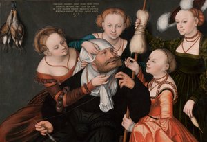 大力士和mphmphale，1537年 作者 卢卡斯·克拉纳赫