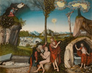 法律与恩典 作者 Lucas Cranach the Elder