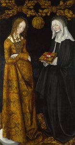 圣徒克里斯蒂娜和奥蒂利亚，1506年 作者 卢卡斯·克拉纳赫