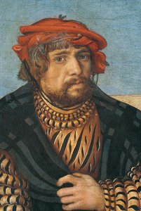 在圣家中的自画像c。 1510 作者 卢卡斯·克拉纳赫