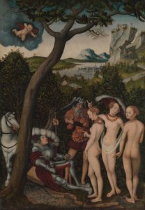 巴黎审判，ca。 1528。 作者 卢卡斯·克拉纳赫