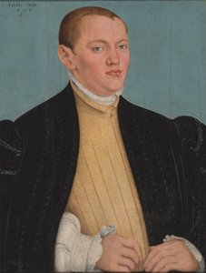 德语: Bildnis eines jungen Mannes 一个年轻人的肖像 作者 卢卡斯·克拉纳赫（Lucas Cranach）