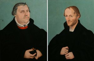 马丁-路德amp 肖像；菲利普-梅兰希通肖像 作者 卢卡斯·克拉纳赫（Lucas Cranach）