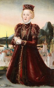 阿格尼丝-格拉芬-冯-巴尔比公主肖像 作者 卢卡斯·克拉纳赫（Lucas Cranach）