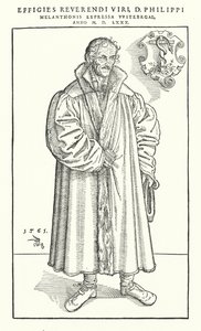 德国新教改革家菲利普-梅朗雄（Philipp Melanchthon）（雕刻）。 作者 小卢卡斯（后）克拉纳赫