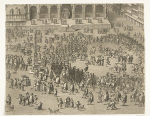 在根特宣布西班牙查理二世为佛兰德斯伯爵（第 5 张），1666 年 作者 卢卡斯·沃斯特曼 (II)