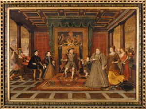 亨利八世的家族：都铎王朝继承的寓言》，1572年