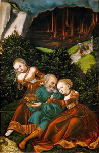 Loth et ses filles - Lot and his Daughters - Lucas Cranach, the Elder (1472-1553). Oil on wood 作者 老卢卡斯·克拉纳赫
