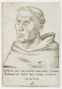 马丁·路德（Martin Luther），《四分之三》视野中的半身像 作者 老卢卡斯·克拉纳赫