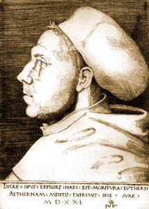 Martin Luther as a monk 作者 老卢卡斯·克拉纳赫