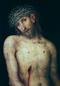 Pieta"，由老卢卡斯-克拉纳赫（1472-1553）创作，面板上的钢笔画。德国 作者 老卢卡斯·克拉纳赫