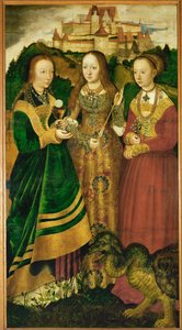 圣芭芭拉、圣乌苏拉和圣玛格丽特，圣凯瑟琳祭坛细节