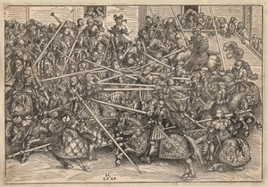 Tournoi - 锦标赛 - Cranach, Lucas, the Elder (1472-1553) - 1509 - 木刻 - 29,5x42,5 - 私人收藏 作者 老卢卡斯·克拉纳赫
