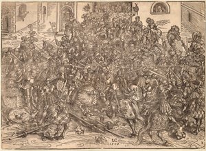 Tournoi - 锦标赛 - Cranach, Lucas, the Elder (1472-1553) - 1509 - 木刻 - 29,9x41,5 - 私人收藏 作者 老卢卡斯·克拉纳赫