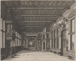 带烟囱的第二间房的室内景色 作者 Lucas van Doetechum 和 Johannes