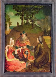 罗得的女儿让他们的父亲喝葡萄酒，c.1508-15（橡木油）